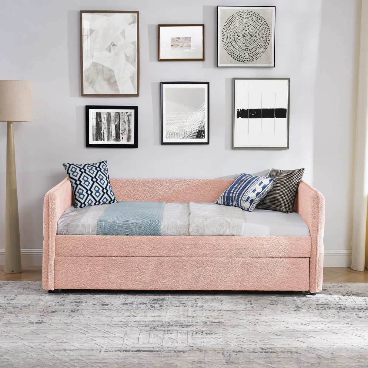 Upholstered Daybed With Pop Up Trundle