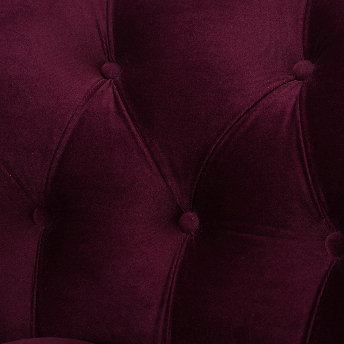 Victorian Tufted Upholstered Accent Chair with Nailhead Trim - Dark Red, Blue, or Pink