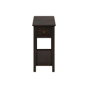 Accent End Table, 2 Tier, Storage Drawer, Transitional - Walnut