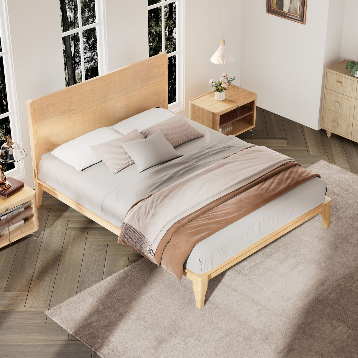 Platform Bed With Metal Support