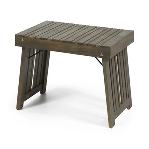 Temptation Outdoor Foldable Side Table With Slat Design