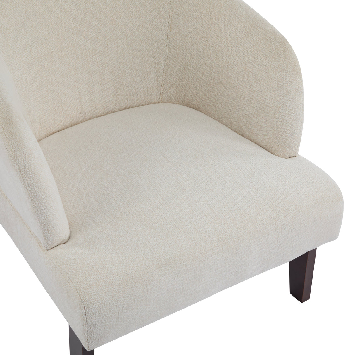 Windsor Mid-Century Accent Chair - Soft Fabric Upholstery
