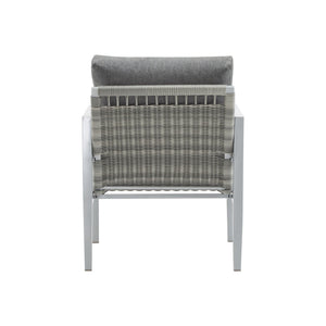 Modern Lounge Chair With Rope Accents And Cushions