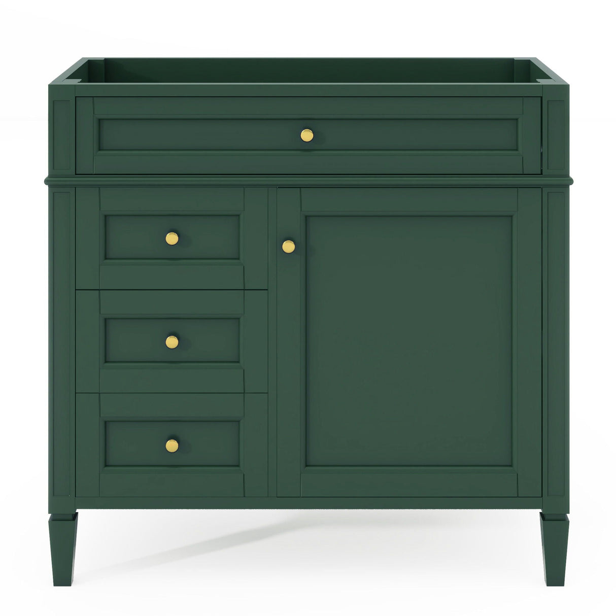 Bathroom Vanity With 2 Drawers and Tip-Out Drawer Storage Cabinet