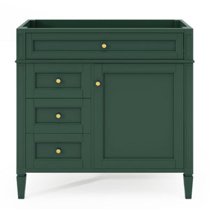 Bathroom Vanity With 2 Drawers and Tip-Out Drawer Storage Cabinet