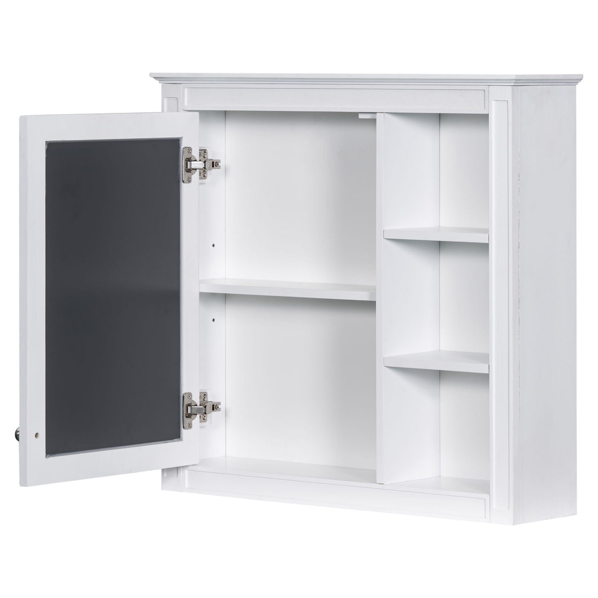 Bathroom Vanity With Top Sink, 2 Doors And 3 Drawers, Freestanding Set With Mirror Cabinet