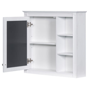 Bathroom Vanity With Top Sink, 2 Doors And 3 Drawers, Freestanding Set With Mirror Cabinet