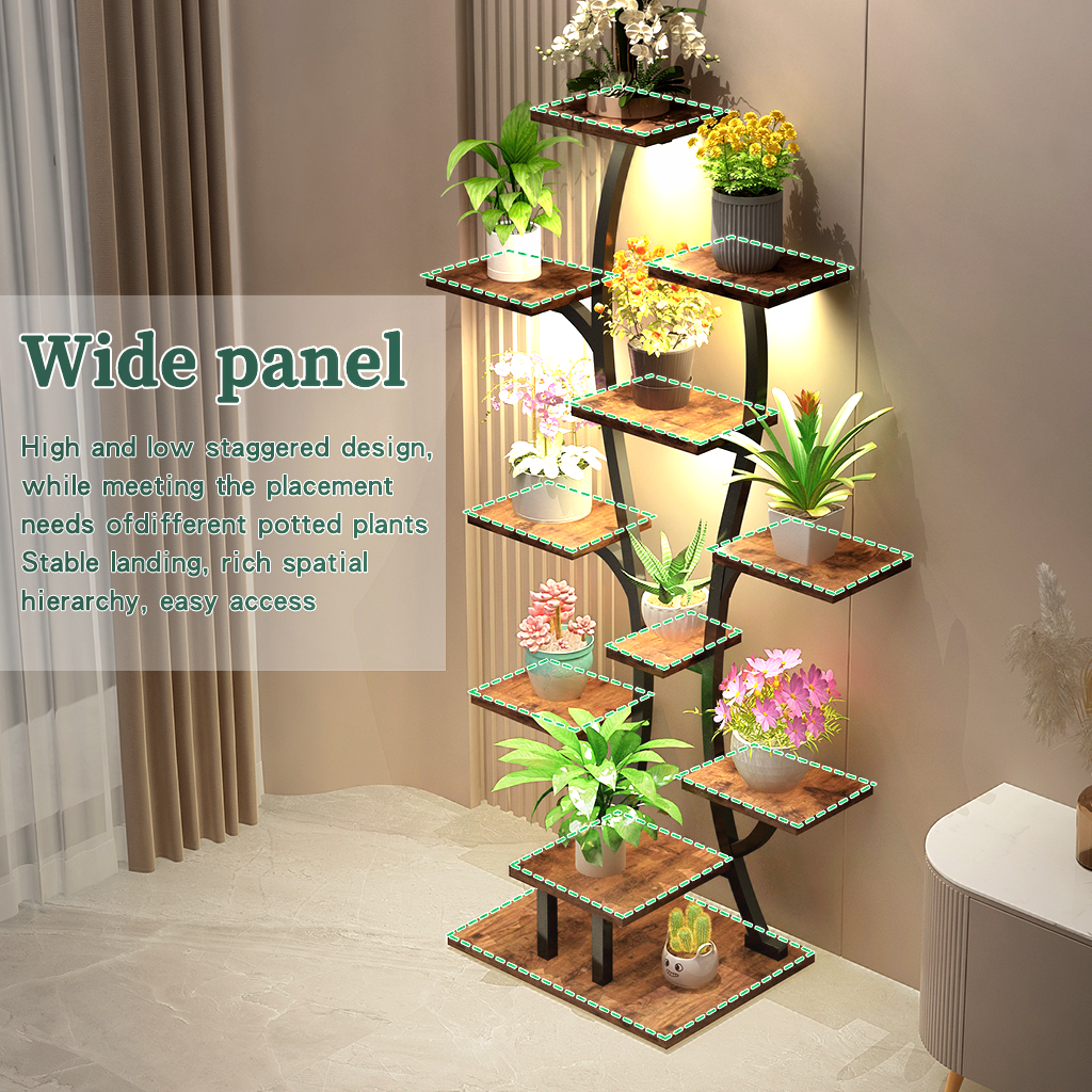 Vase Shape Plant Stand Indoor with Grow Lights
