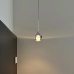 Minimalist Clear Glass Pendant Light Hanging Ceiling Fixture