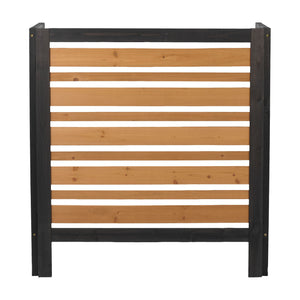 3 Panel Outdoor Air Conditioner Fence Screen - Black / Gold