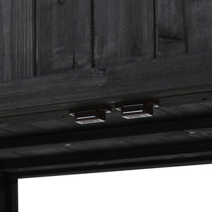 TOPMAX Patio Mini Wood Cold Frame Greenhouse with Wheels