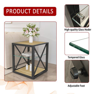 Set of 2 Modern End Table Nightstands