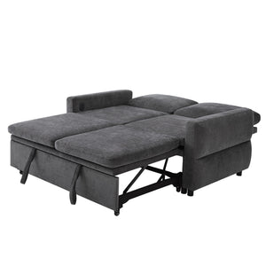 Convertible Sofa Bed Loveseat With Adjustable Backrest And USB Ports