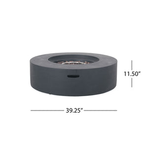 Modern Lightweight Concrete Outdoor Circular Fire Pit 50, 000 Btu