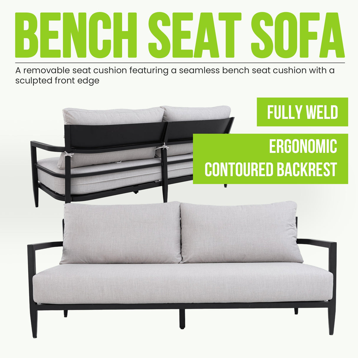 6PC Outdoor Conversation Set with Swivel Club Chairs