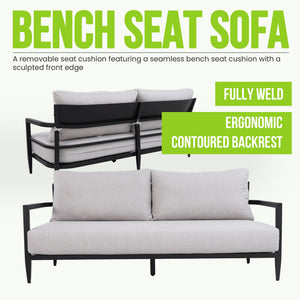 6PC Outdoor Conversation Set with Swivel Club Chairs