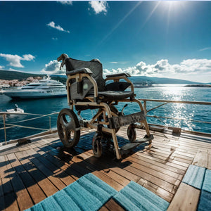 Lightweight Foldable Transport Wheelchair for Adults