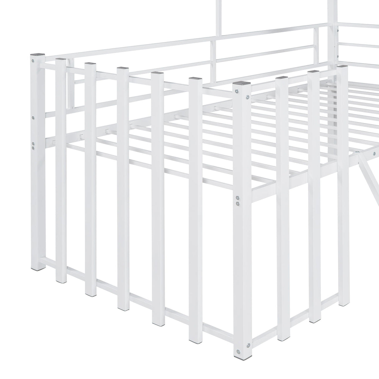 Loft Bed With Roof, Window, Guardrail, Ladder