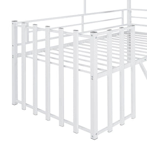 Loft Bed With Roof, Window, Guardrail, Ladder
