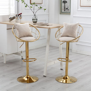 Unique Design Bar Chair, 360 Degree Rotation, Adjustable Height, Suitable For Dining Room And Bar