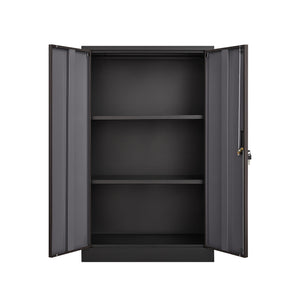 Metal Storage Cabinet With Locking Doors And Adjustable Shelf, Folding Filing Storage Cabinet, Folding Storage Locker Cabinet For Home Office, School, Garage