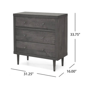 Nystrom - Mid Century Modern 3 Drawer Chest