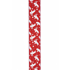 2.5" Cupid on Royal Ribbon: Dark Red (10 Yard)