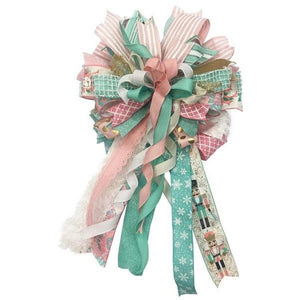2.5" Diagonal Weave Fabric Ribbon: Mint Green (10 Yards)