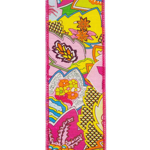 2.5" Fantasia Pink Print Ribbon: Pink (10 Yards)