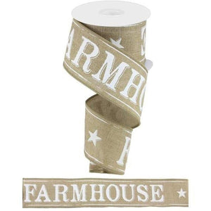 2.5" Farmhouse Royal Ribbon: Natural (10 Yards)