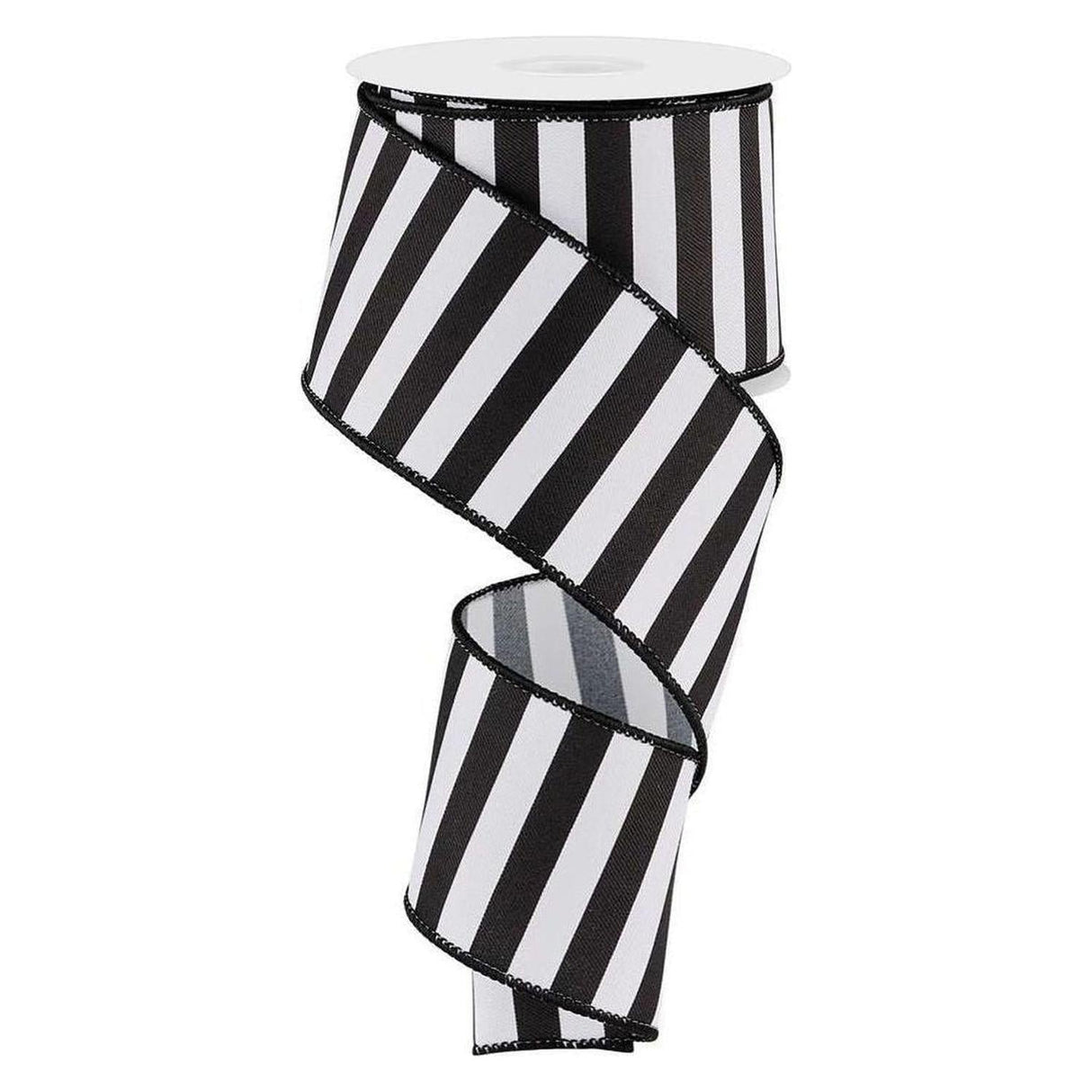 2.5" Medium Horizontal Stripe Ribbon: Black (10 Yard)