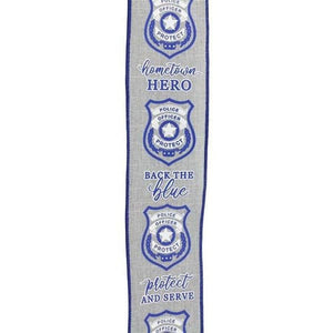 2.5" Police Badge Ribbon: Grey  (10 Yards)