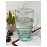 2.5 Quarts Water Pitcher with Lid, Swirl Unbreakable Plastic Pitcher, Drink Pitcher, Juice Pitcher with Spout BPA Free - Tuesday Morning - Drinking Glasses