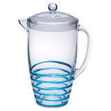 2.5 Quarts Water Pitcher with Lid, Swirl Unbreakable Plastic Pitcher, Drink Pitcher, Juice Pitcher with Spout BPA Free - Tuesday Morning - Drinking Glasses