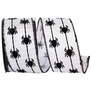 2.5" Spider Crawlers Ribbon: White (10 Yards)