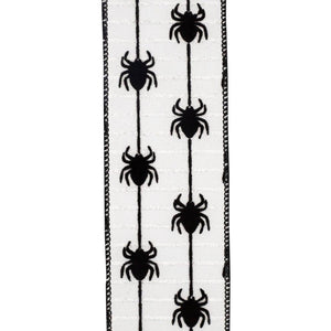 2.5" Spider Crawlers Ribbon: White (10 Yards)