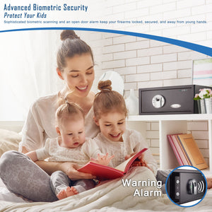 0 79 Cu Ft Biometric Security Safe - Black