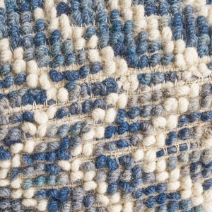 Alina Wool and Cotton Pouf with Polystyrene Filling - Natural