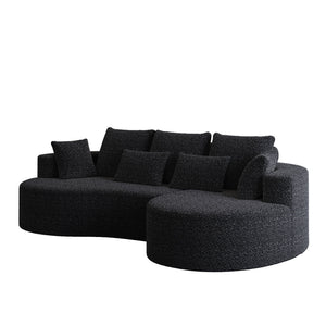 Curved Oversized Sectional Sofa With Extra Deep Seat