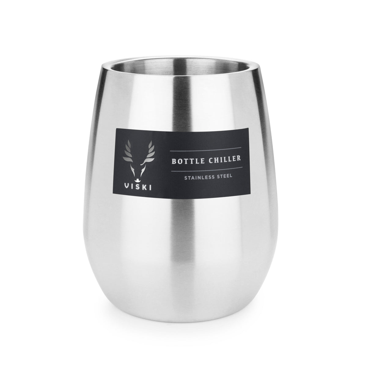 Harrison Insulated Bottle Chiller in Stainless Steel Viski®