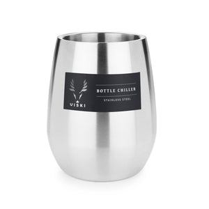 Harrison Insulated Bottle Chiller in Stainless Steel Viski®