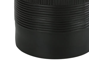 Contemporary Black Resin Table Lamp with Ivory Shade, 24 inches High