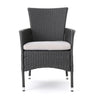 Dimensional Outdoor Dining Chair With Cushion Seat And Iron Frame (Set of 2)