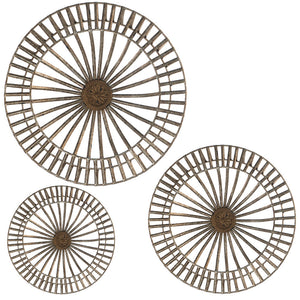 Set of 3 Jennings Metal Discs Wall Decor