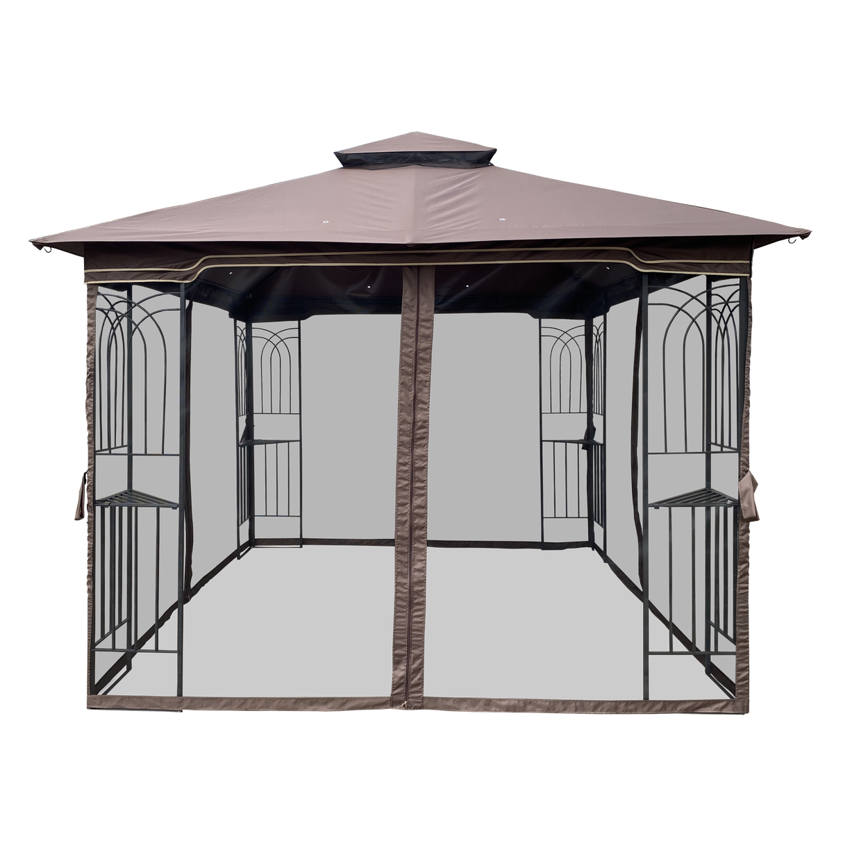 Gazebo tent with double roof & mosquito net