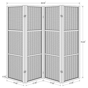 Kenabi - 4 Panel Room Divider Folding Screen - Walnut
