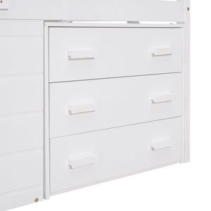 Loft Bed With Cabinet And Shelf