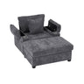 Modern Oversized Chair With Ottoman, Cupholders And USB Charging Ports