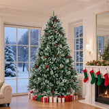 Artificial Christmas Tree 8Ft Snow Frosted Xmas Tree Pre-Decorated