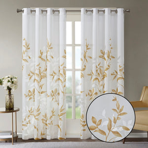 Burnout Printed Curtain Panel (Single Panel)
